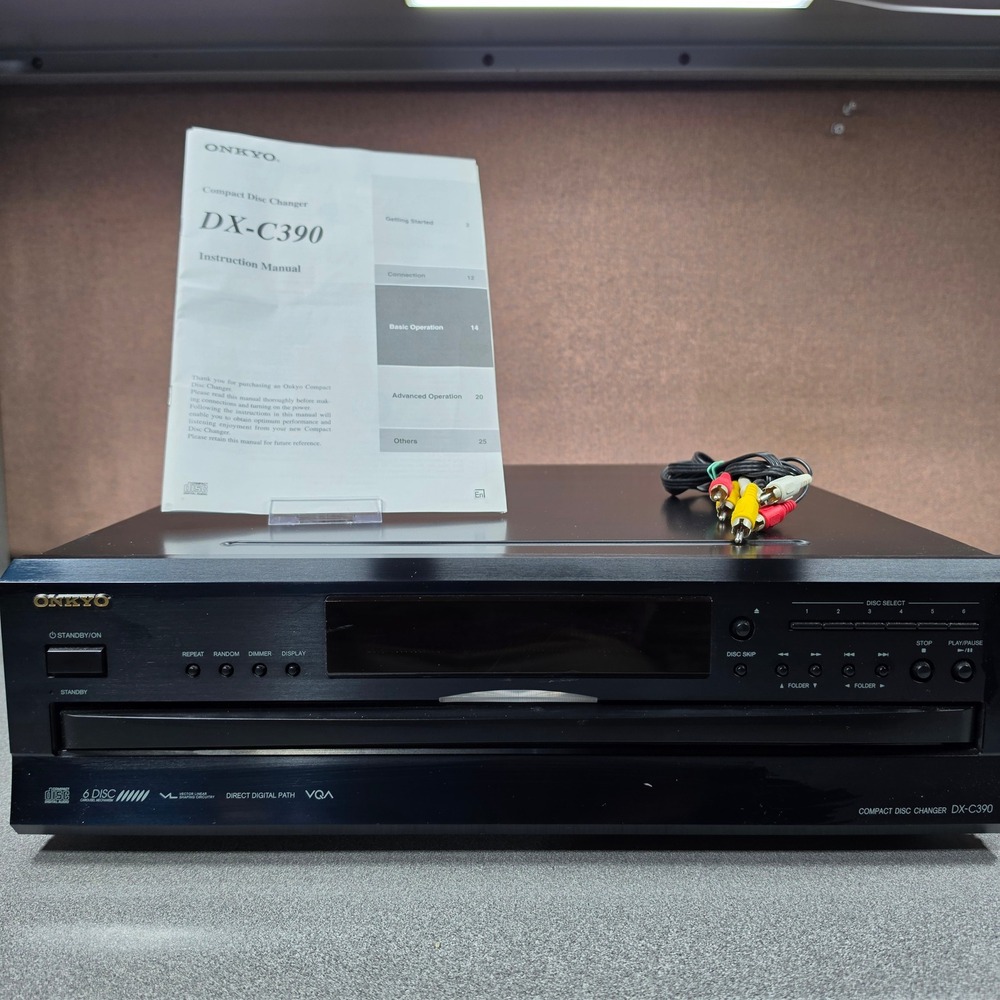 Onkyo DX-C390 6-Disc Carousel CD Changer Black Excellent VLSC Digital Output